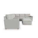 Flex 5-Seat Sectional with Narrow Arm and Ottoman - Michael's Discount Furniture