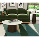 Sylvie Occasional Table Set with White Faux Marble Top and Base