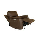 Henry Latitudes Power Swivel Gliding Recliner with Power Headrest, Lumbar, Heat & Massage - 5000008236 - Michael's Discount Furniture