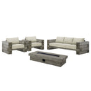 Manteo Rustic Coastal Outdoor Patio Sunbrella� 4 Piece Set