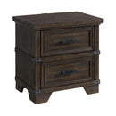 Colorado City 2-Drawer Nightstand with USB in Charcoal