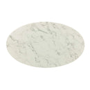 Lippa 48" Oval Artificial Marble Dining Table