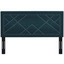 Reese Nailhead Full / Queen Upholstered Linen Fabric Headboard