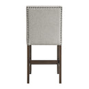 Seneca Counter Side Chair with Grey Fabric in Brown (2 Per Carton)
