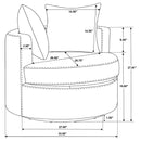 Debbie Swivel Accent Chair - Michael's Discount Furniture