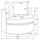 Debbie Swivel Accent Chair - Michael's Discount Furniture