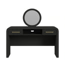 Ridgemont Dressing Table and Mirror in Black with Grain