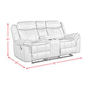 Sorrento 2PC Living Room Set in FB367 Charcoal-Sofa & Loveseat
