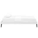 Loryn Twin Vinyl Bed Frame with Round Splayed Legs