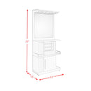 Wendolyn Wine Cabinet with Light in Glossy White
