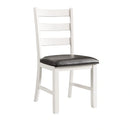 Martin 5 Pc Dining set (Dark Brown Top - White Base)