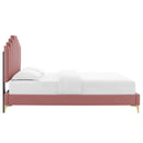 Elise King Performance Velvet Platform Bed