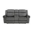 9204CC-2PW - Power Double Reclining Love Seat with Center Console - Michael's Discount Furniture