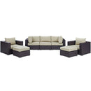 Convene 7 Piece Outdoor Patio Sectional Set