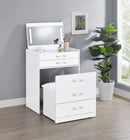 Danbury Makeup Vanity Table with LED Mirror and Stool - Michael's Discount Furniture