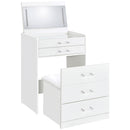 Danbury Makeup Vanity Table with LED Mirror and Stool - Michael's Discount Furniture