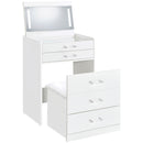 Danbury Makeup Vanity Table with LED Mirror and Stool - Michael's Discount Furniture