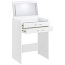 Danbury Makeup Vanity Table with LED Mirror and Stool - Michael's Discount Furniture