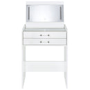 Danbury Makeup Vanity Table with LED Mirror and Stool - Michael's Discount Furniture