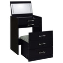 Danbury Makeup Vanity Table with LED Mirror and Stool - Michael's Discount Furniture