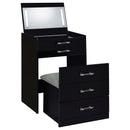 Danbury Makeup Vanity Table with LED Mirror and Stool - Michael's Discount Furniture