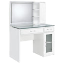 Flora Makeup Vanity Table with LED Mirror and Stool - Michael's Discount Furniture