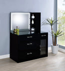 Flora Makeup Vanity Table with LED Mirror and Stool - Michael's Discount Furniture