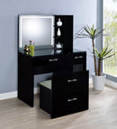 Flora Makeup Vanity Table with LED Mirror and Stool - Michael's Discount Furniture