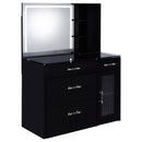 Flora Makeup Vanity Table with LED Mirror and Stool - Michael's Discount Furniture