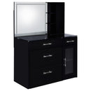 Flora Makeup Vanity Table with LED Mirror and Stool - Michael's Discount Furniture