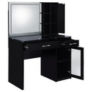 Flora Makeup Vanity Table with LED Mirror and Stool - Michael's Discount Furniture