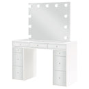 Regina Makeup Vanity Table with LED Mirror and Stool - Michael's Discount Furniture