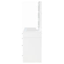 Regina Makeup Vanity Table with LED Mirror and Stool - Michael's Discount Furniture