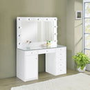 Acena Makeup Vanity Table with LED Mirror - Michael's Discount Furniture