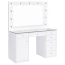 Acena Makeup Vanity Table with LED Mirror - Michael's Discount Furniture