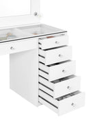 Acena Makeup Vanity Table with LED Mirror - Michael's Discount Furniture