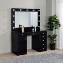 Acena Makeup Vanity Table with LED Mirror - Michael's Discount Furniture