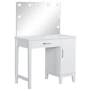 Elijah Makeup Vanity Table with LED Mirror and Stool - Michael's Discount Furniture