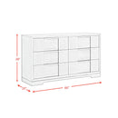 Kelis 6-Drawer Dresser in Grey