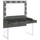 Afshan Makeup Vanity Table with LED Mirror - Michael's Discount Furniture