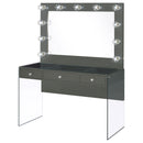 Afshan Makeup Vanity Table with LED Mirror - Michael's Discount Furniture