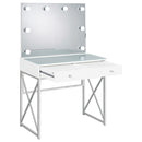 Eliza Makeup Vanity Table with LED Mirror and Stool - Michael's Discount Furniture