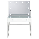 Eliza Makeup Vanity Table with LED Mirror and Stool - Michael's Discount Furniture