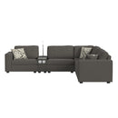 Options One Corner in Palmer Plus Ash with 1 Pillow 20"ÔøΩ