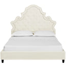 Valentina Queen Tufted Nailhead Performance Velvet Platform Bed