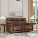 Alexander Power Reclining Loveseat with Console, Power Headrest & Lumbar - 5000009295 - Michael's Discount Furniture