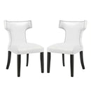 Curve Dining Chair Vinyl Set of 2