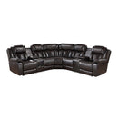 Ramone-(3)3-Piece Power Reclining Sectional with Consoles, Speakers, Subwoofer and LED Lighting image