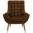 Suggest Button Tufted Performance Velvet Lounge Chair
