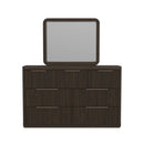 Sylvie Dresser and Mirror Set in Dark Brown